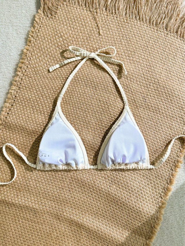 Stefanny - Bikini Beige con Lentejuelas