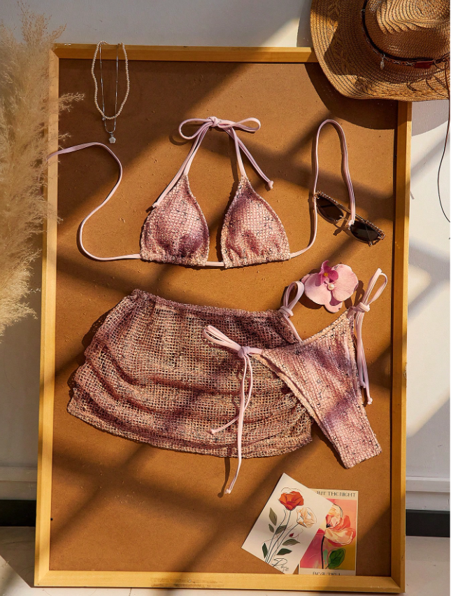 Nicol - Bikini de Ganchillo de 3 piezas