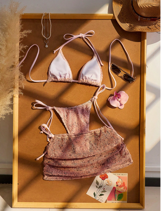 Nicol - Bikini de Ganchillo de 3 piezas