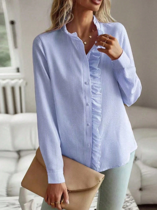Verónica - Blusa unicolor de botones