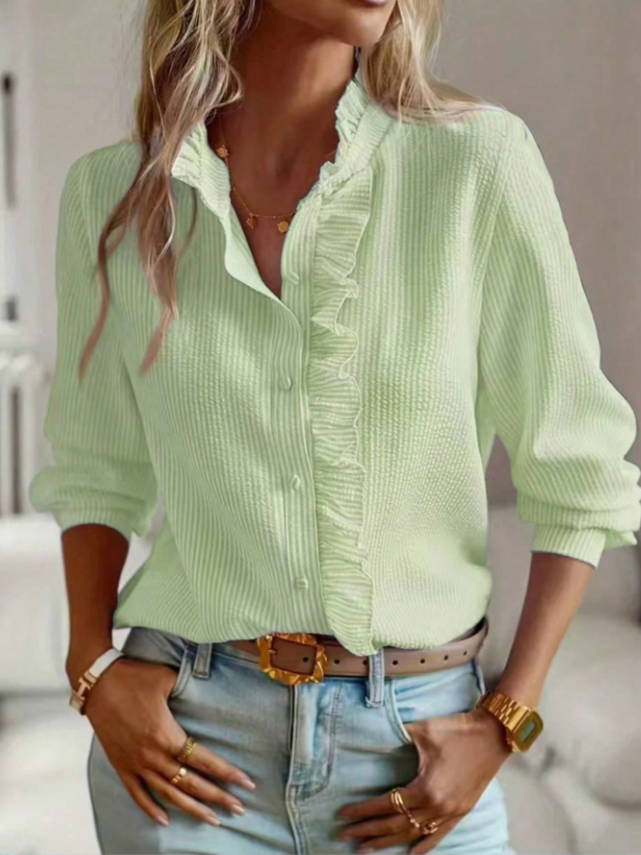 Verónica - Blusa unicolor de botones