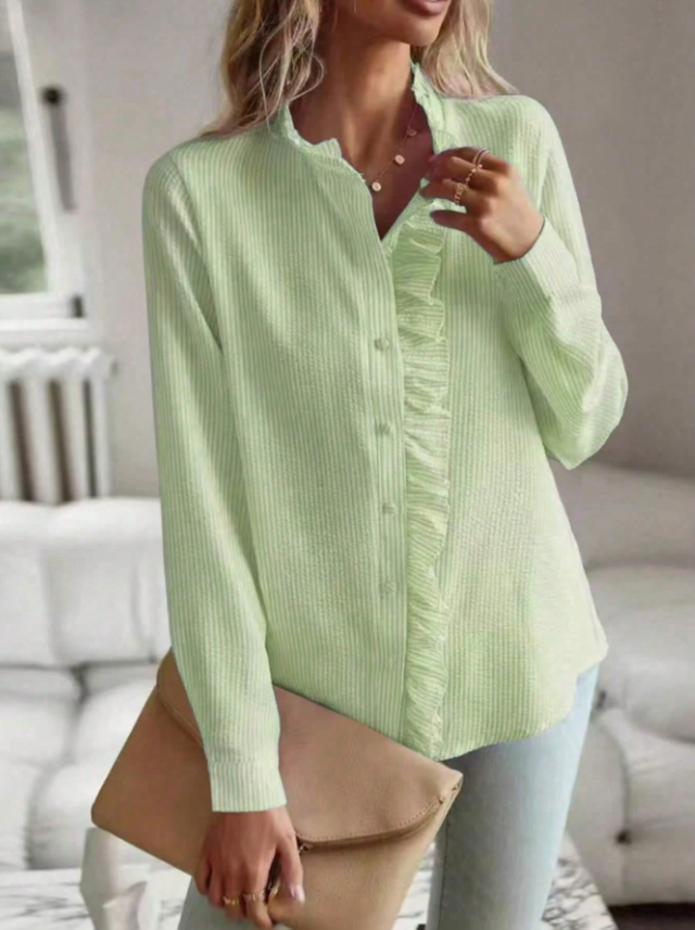 Verónica - Blusa unicolor de botones
