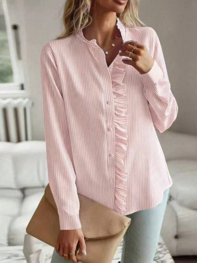 Verónica - Blusa unicolor de botones