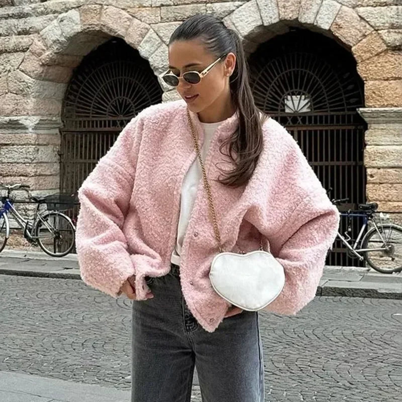 Nerea - Chaqueta Oversize Rosa