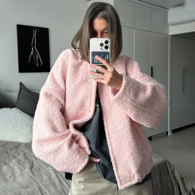 Nerea - Chaqueta Oversize Rosa