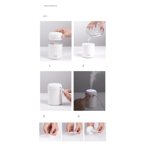 Humidificador Portátil- Difusor de Aceites esenciales aromáticos para el hogar
